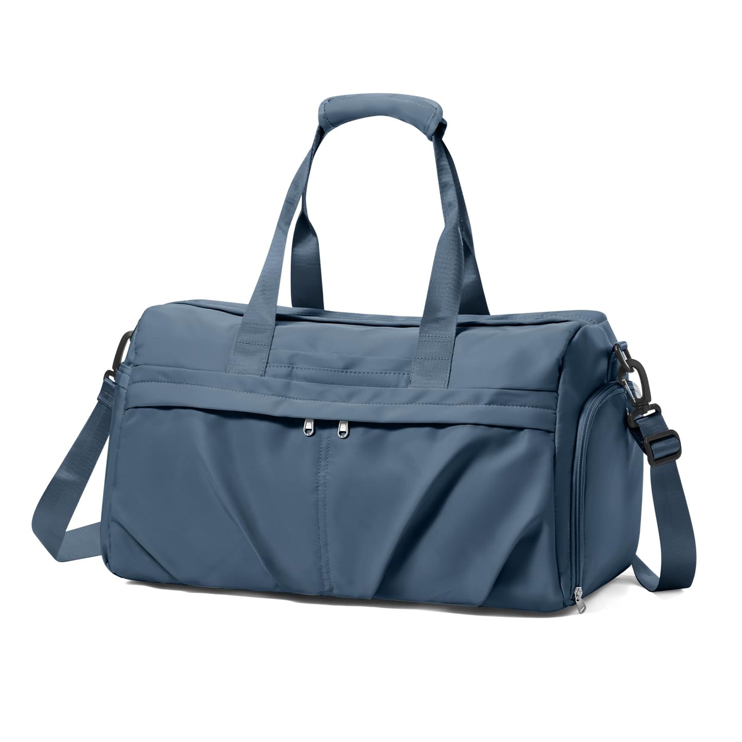 HYC00 Sport Duffel Bag Women's Gym Bag with Shoe Compartment, Travel Bag, Weekender, Carry-on Bag for Plane, Fitness Bag, Swim Bag, Training Bag, Overnight Bag, Royal Blue.
