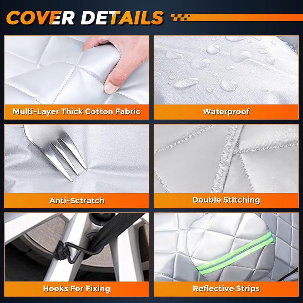 Hail protection car cover, car hail protection, hail blanket for car, waterproof breathable car garage cover sun protection for winter summer.