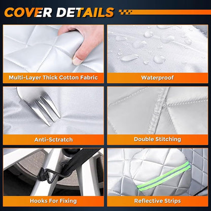 Hail protection car cover, car hail protection, hail blanket for car, waterproof breathable car garage cover sun protection for winter summer.