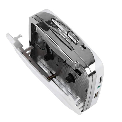 Standalone cassette player, USB cassette to MP3 converter directly onto USB disk audio music player with headphones.