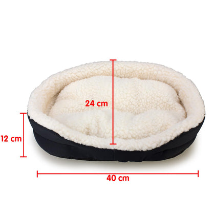 Arquivet plush rabbit cradle, soft and warm bed, hammock for rabbits and small mammals, Black, 40 x 24 x 12 cm.