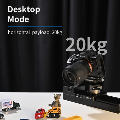 YC Onion 20cm Mini Motorized Camera Slider, Mobile Camera Slider with Motor, 4-Axis Linkage compatible with Zhiyun/DJI Ronin-S/RS 2/RS 3 Pro Stabilizer, Video Mode & Time-lapse Photography