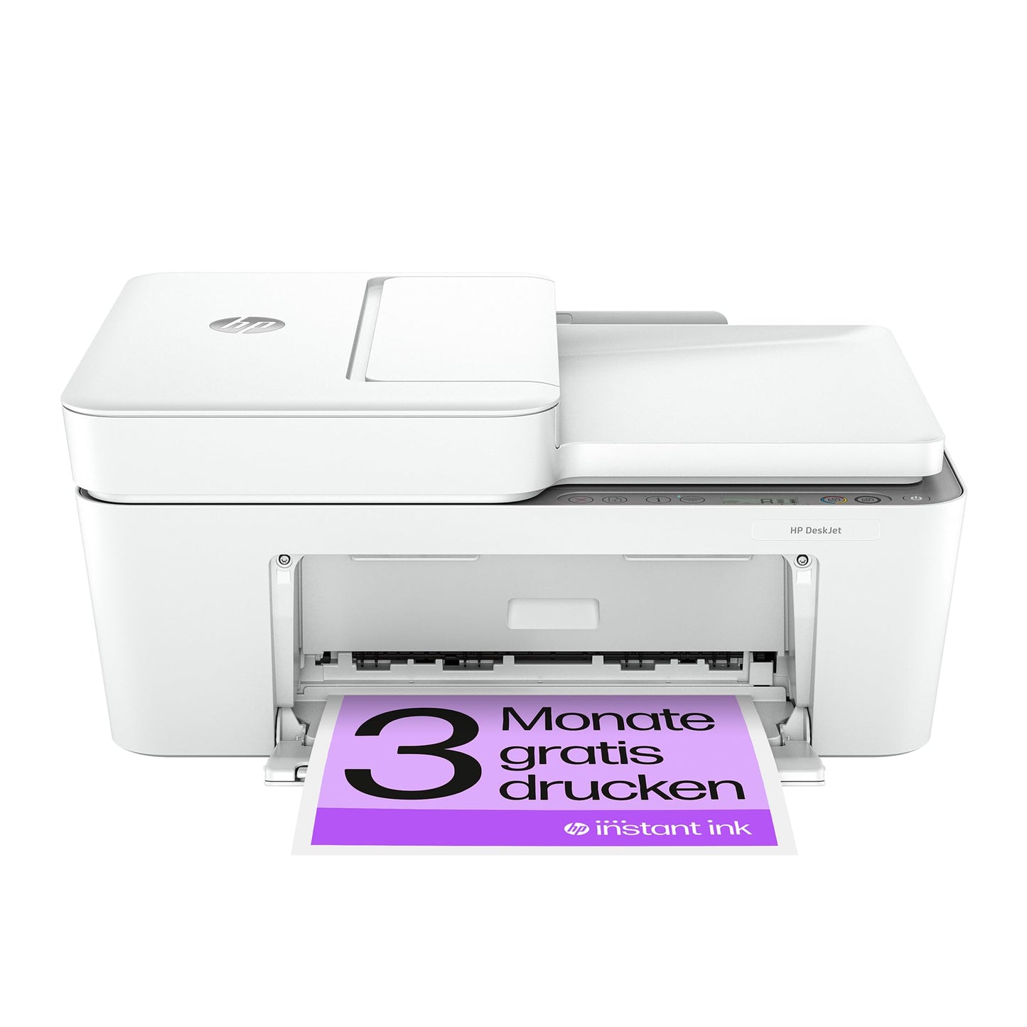 HP DeskJet 4220e All-in-One printer, 3 months free printing with HP Instant Ink included, HP+, printer, copier, scanner, mobile faxing, WiFi, automatic document feeder, White