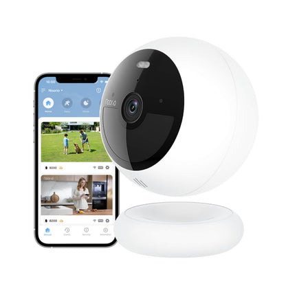 Noorio B200 Outdoor Battery Powered WiFi Surveillance Camera with Color Night Vision, wire-free design with magnetic mount, AI person/motion detection, 8GB free local storage, IP66, Compatible with Alexa