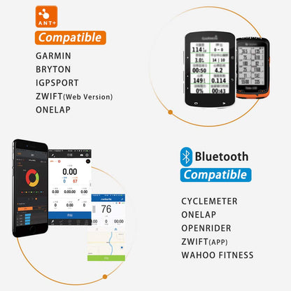 Magene S3 + speed sensor and cadence sensor, ANT+ and Bluetooth 4.0 Wireless bike speed sensor RPM bike computer