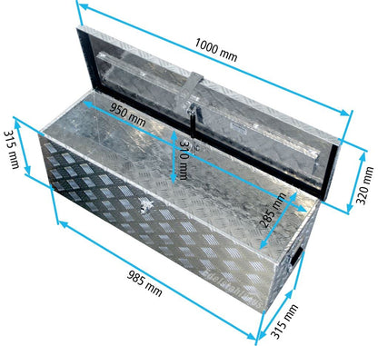 Truckbox D100 + MON 2012 mounting kit, toolbox, hitch box, transport box