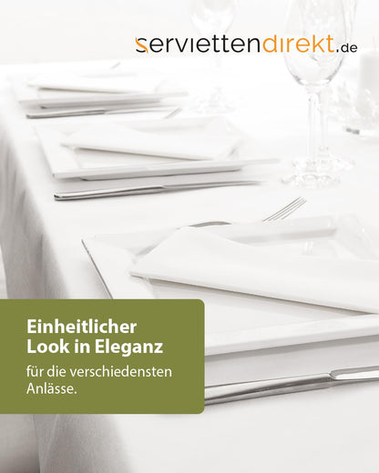 serviettendirekt.de EVERYTHING FOR THE SET TABLE | Airlaid tablecloth roll 118 cm x 40 m 1 piece/roll roll material tablecloth tablecloth material on a roll (White Airlaid 40m)
