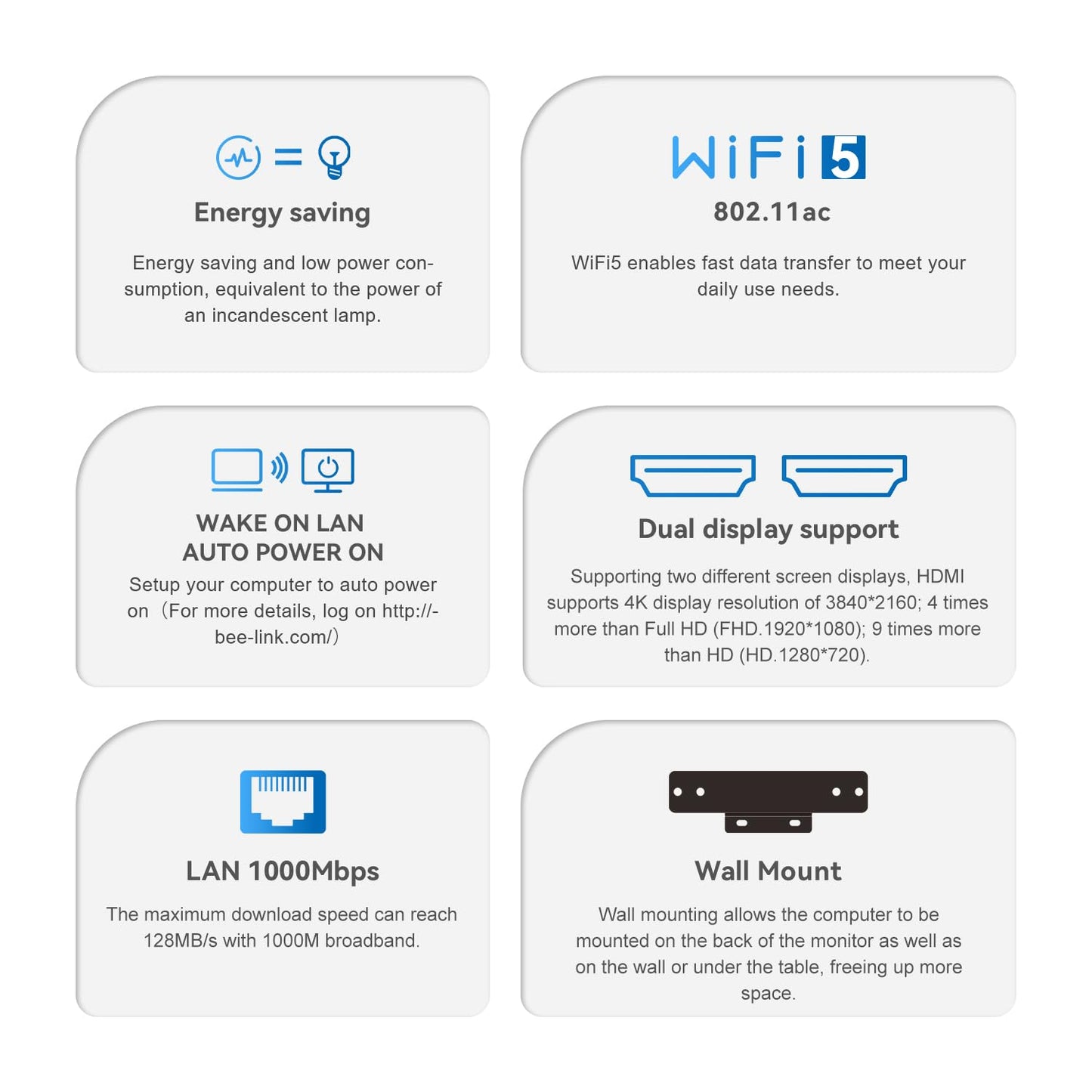 Beelink S12 Mini PC, 12th Gen Intel Alder Lake-N95 Processor (up to 3.40GHz) Mini Computer, 16GB RAM 500GB SSD Business Mini Desktop PC, Dual HDMI/WiFi 6/BT5.2/RJ45/WOL/Auto Power on