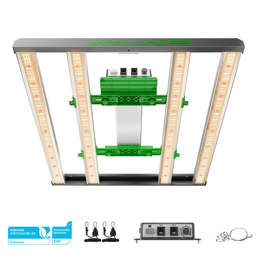 MARS HYDRO New FC3000 Led Grow Light, Samsung LM301H EVO 300W Full Spectrum Led Grow Light for Indoor Plants, Daisy Chain dimmable for 90x90cm Grow Tent.