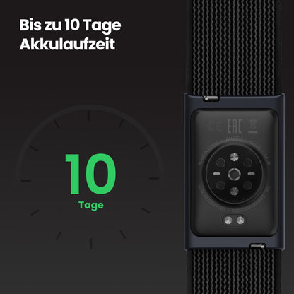 Amazfit Helio Strap Smart Band Fitness Tracker, 24/7 activity and sleep tracker with heart rate, 10-day battery life, 27 sports modes, strength training, HYROX, no subscription required for Android & iPhone.