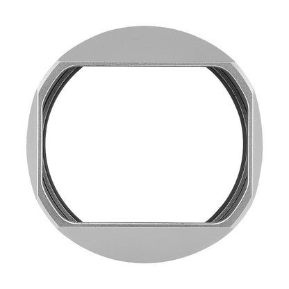 Haoge LH-X54W Metal Rectangular Lens Hood Sunshade with 49mm Adapter Ring for Fujifilm X100V & FinePix X-100V Camera Lens Silver.