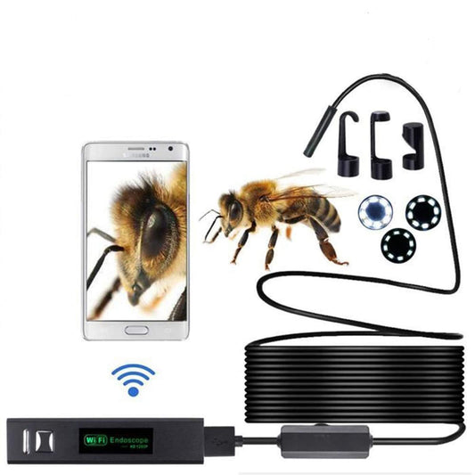 Lychee WiFi Endoscope Inspection Camera IP68 waterproof 2.0 Megapixel HD Wireless Endoscope Camera for IOS Android Smartphone Tablet (10M)