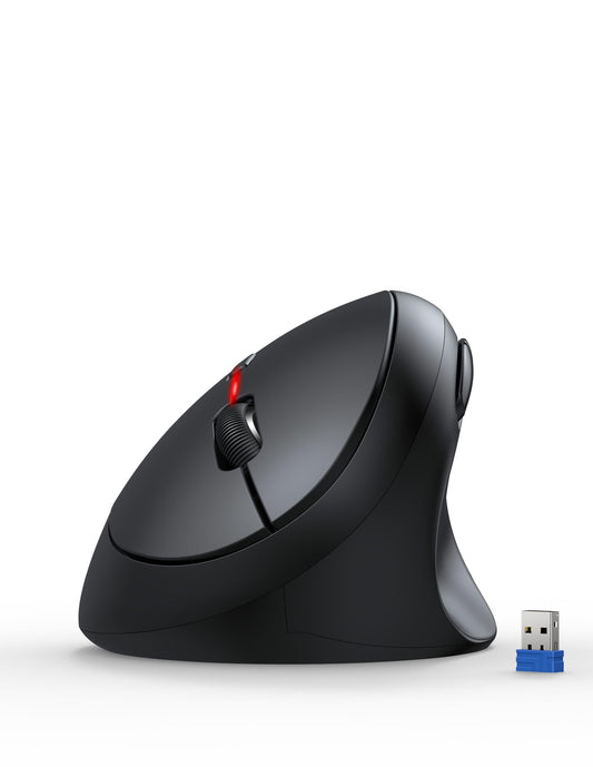 TECKNET Ergonomic Wireless Mouse, 4800 DPI Vertical Mouse, 99% Noise Reduction, 6 Buttons, 2.4G Computer Wireless Mouse, Quiet Wireless Mouse for Laptop, PC, Chromebook, Mac