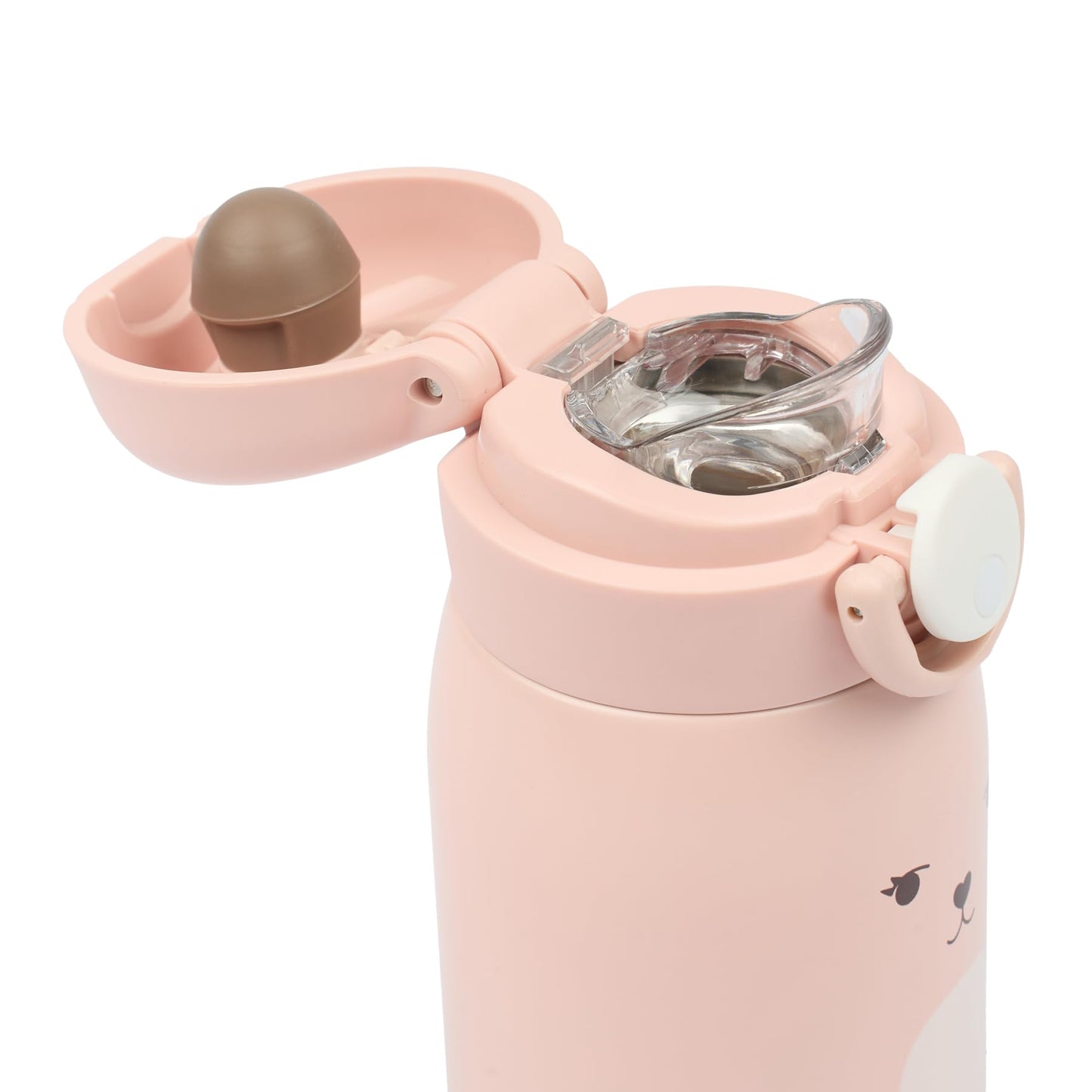 Fabelab Kids Water Bottle 320 ml | Bunny Stainless Steel BPA Free | Leak-proof for School | Water Bottle