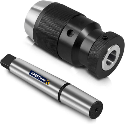 Drill chuck quick-action chuck B16 3-16 mm + MK1 tapered arbor with ejection lugs precision chuck KREFTING TOOLING