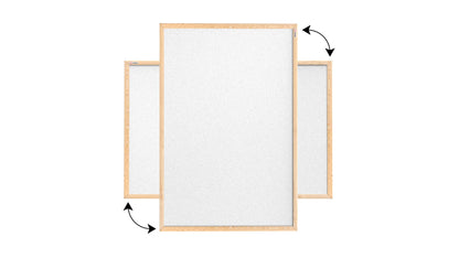 ALLboards White Pinboard with wooden frame 90x60cm Cork board Cork wall Pin board Cork