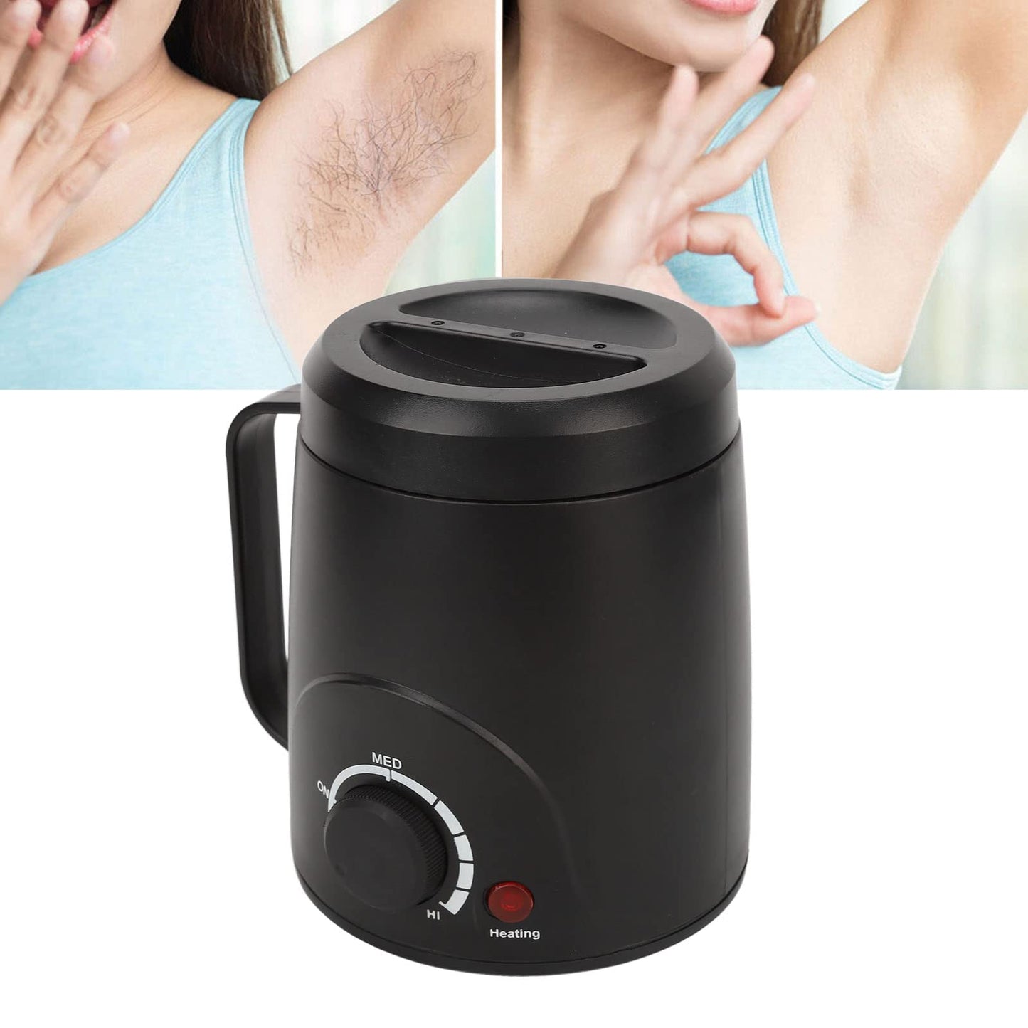 Wax Heater Machine, Professional Wax Warmer with Non Stick Pot for Hair Removal Kit for Women Men Legs, Face, Armpits, Bikini Electric Quick Temperature Adjustable(#1)
