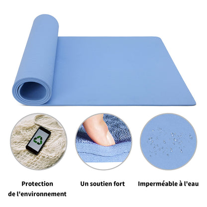 Good Night Gymnastics Mat Yoga Mat Fitness Mat Non-slip Exercise Mat Sports Mat Pilates Mat Floor Mat With Carrying Strap 183 x 61 x 0.6 cm (Blue)