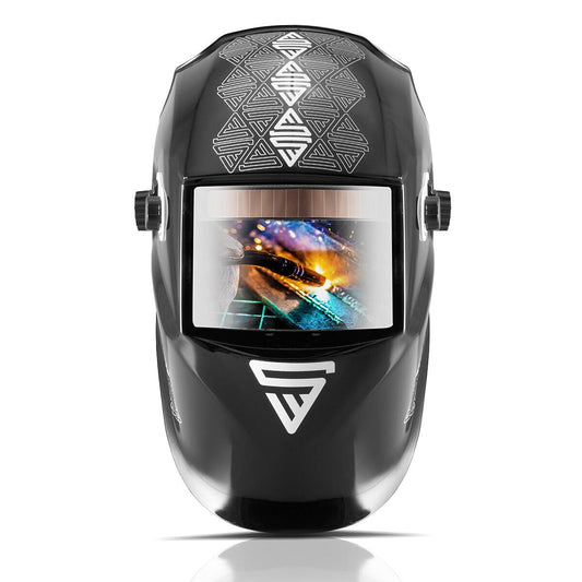 Steel Factory Automatic Welding Helmet 3 in 1 ST-550L - Welding helmet with Real Colour, automatic darkening DIN 5-13, optical class 1/1/1/1, viewing area 98 x 55 mm, includes 5 replacement lenses.