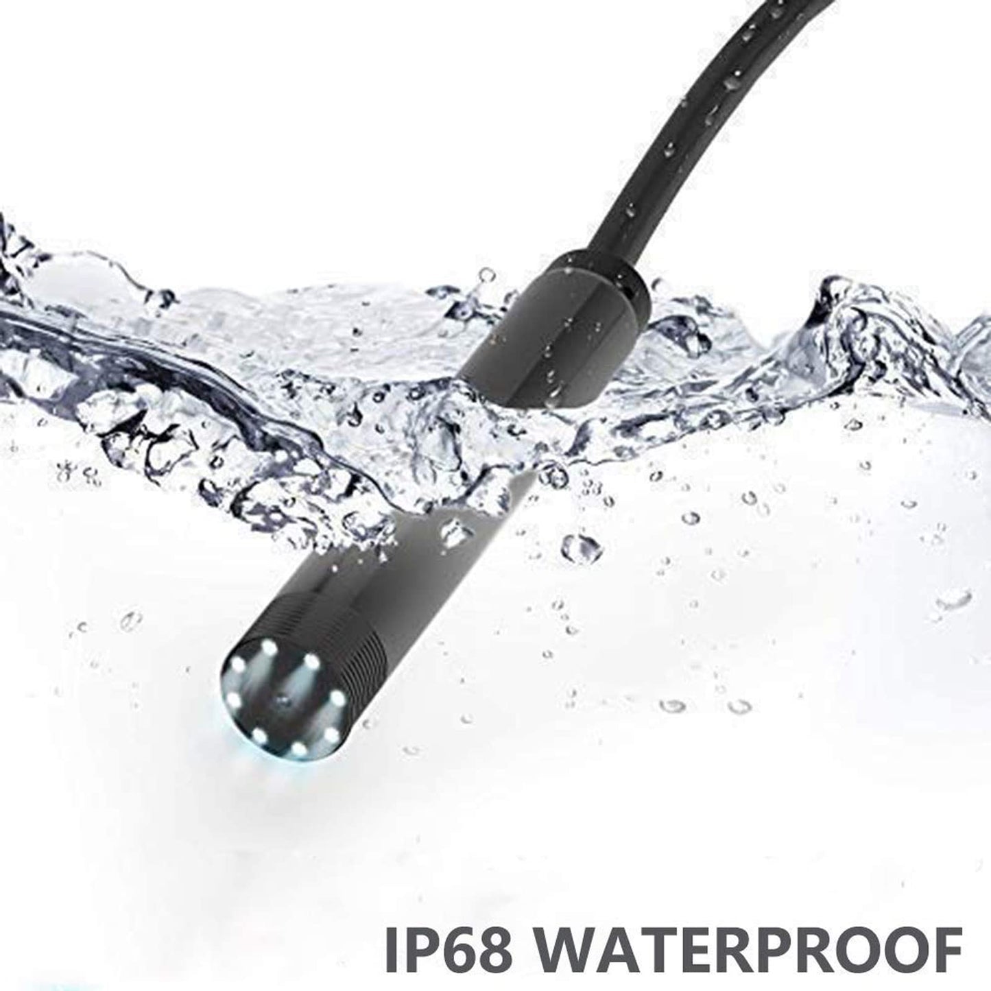 Lychee WiFi Endoscope Inspection Camera IP68 waterproof 2.0 Megapixel HD Wireless Endoscope Camera for IOS Android Smartphone Tablet (10M)