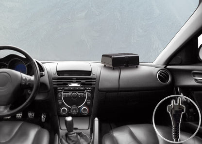 AGT Car Fan Heater: Electric ceramic auxiliary heater, 2 heat levels, 1,850 watts, 230V (defrost car windows electrically, electric window defroster, desk outlet).