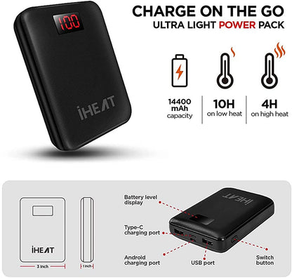 Heated vest for men and women, Electric USB heated vests with QC3.0 14400MAH battery, 3 Adjustable temperature Electric Warm Heated Jacket for outdoor hiking hunting motorcycle camping.