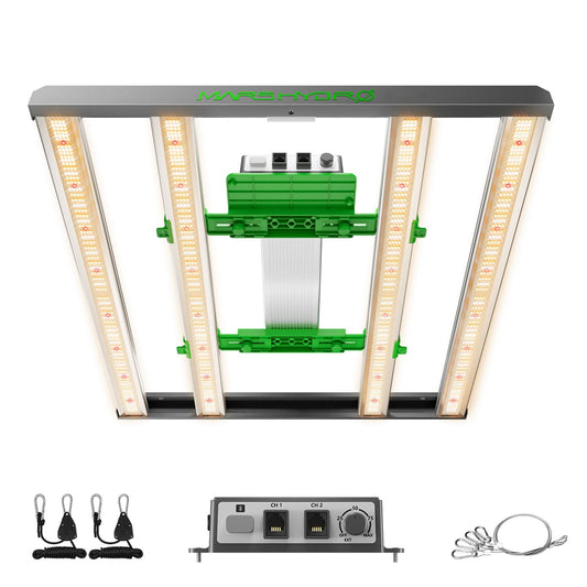 MARS HYDRO LED Grow Light New E3000 Full Spectrum Grow Light 300 Watt Plant Lamp Remote Dimmable Commercial Growing Light Daisy Chain, 2.8 umol/J.