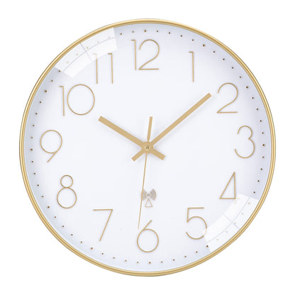 VIVILINEN Silent Wall Clock Modern Radio Controlled Clock Noiseless Non-Ticking Clock Hanging Clock for Living Room Bedroom Office Kitchen 30x30cm/12 Inch