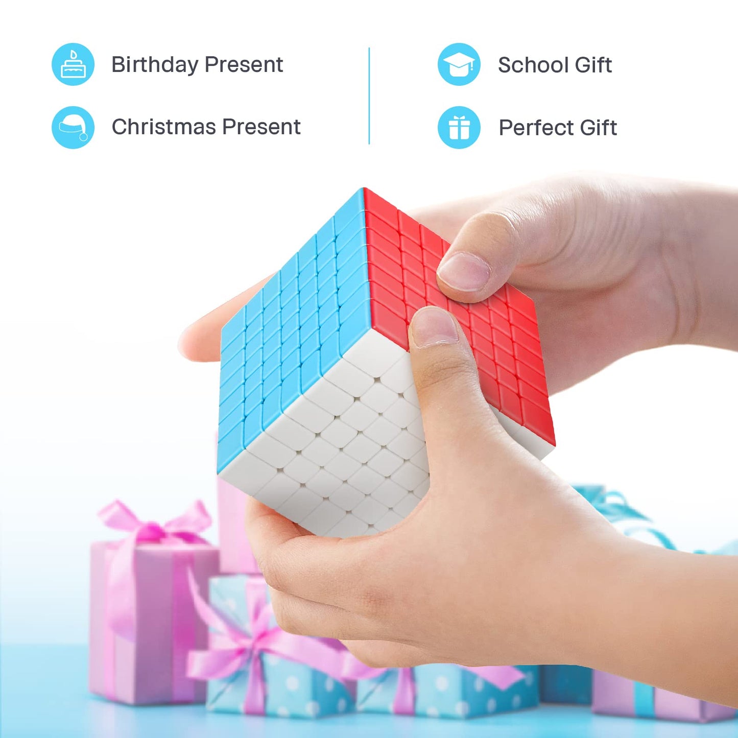 TOYESS 7x7 Speedcube Original, Speed Cube Magic Cube for Kids and Adults, Stickerless