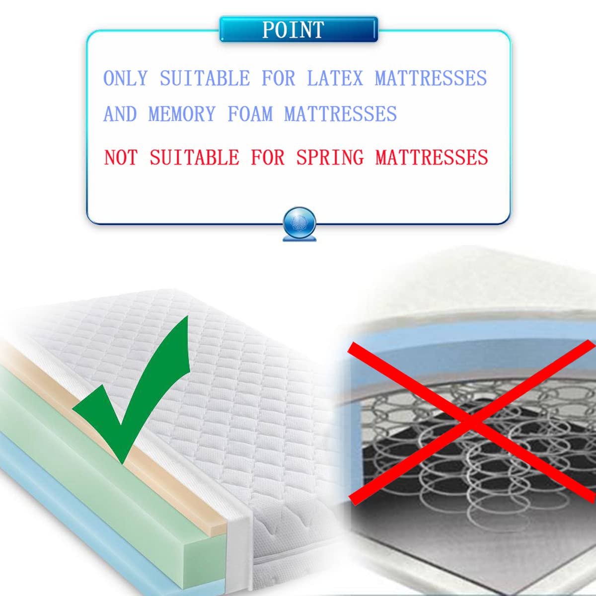 YZMY vacuum bags for mattresses, vacuum-sealed mattress cover for moving/storage of foam mattresses, 80% compression, 2 straps (Size: 240x250cm)