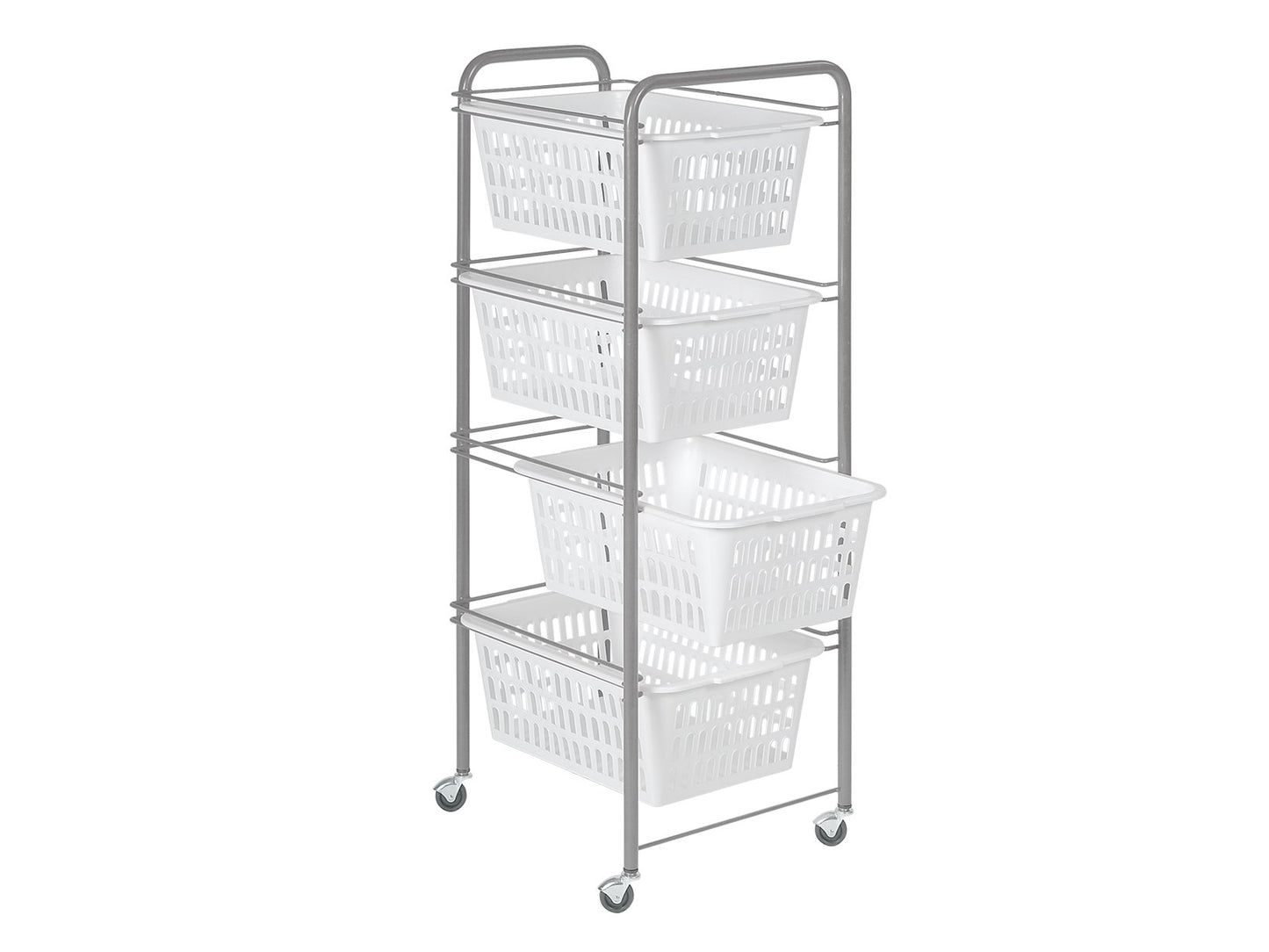 Artex Siena universal trolley with 4 baskets white, plastic, white, 38x26x79 cm