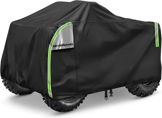 NEVERLAND XXXL Quad ATV Cover - Quad Vehicle Protection Cover 256*110*120cm Phosphorescent Dirt Repellent Winterproof Dustproof Rain UV Protection Black & Silver