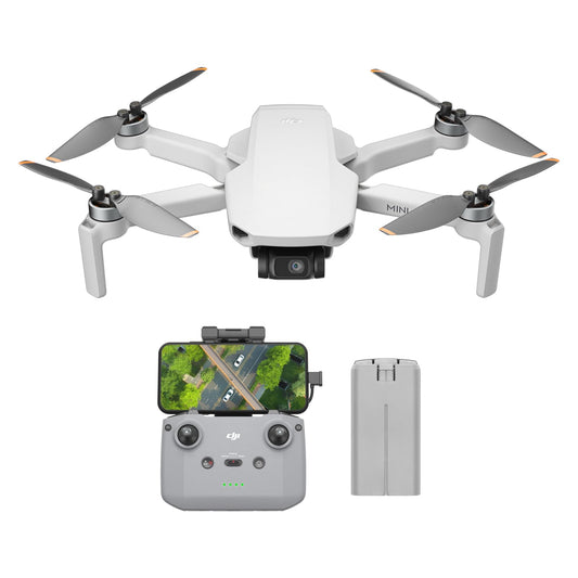 DJI Mini 4K drone with 4K UHD camera for adults, 3-axis gimbal stabilization, C0, QuickShots, 10 km video transmission, automatic return, wind-resistant, 1 battery (31 min flight time), under 249g.