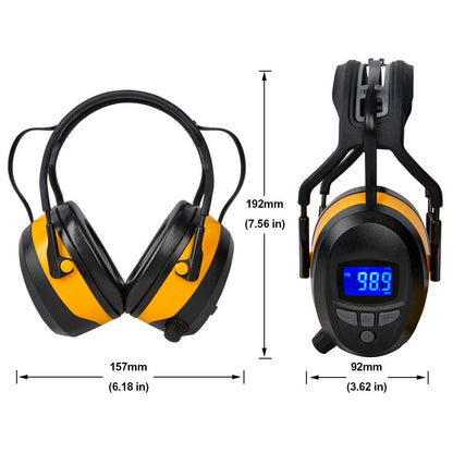 Gardtech ear protection, earmuffs with Radio/Bluetooth/FM, safety ear defenders with NRR 29dB, noise cancelling headphones for men and women, protective headphones for shooting and mowing.
