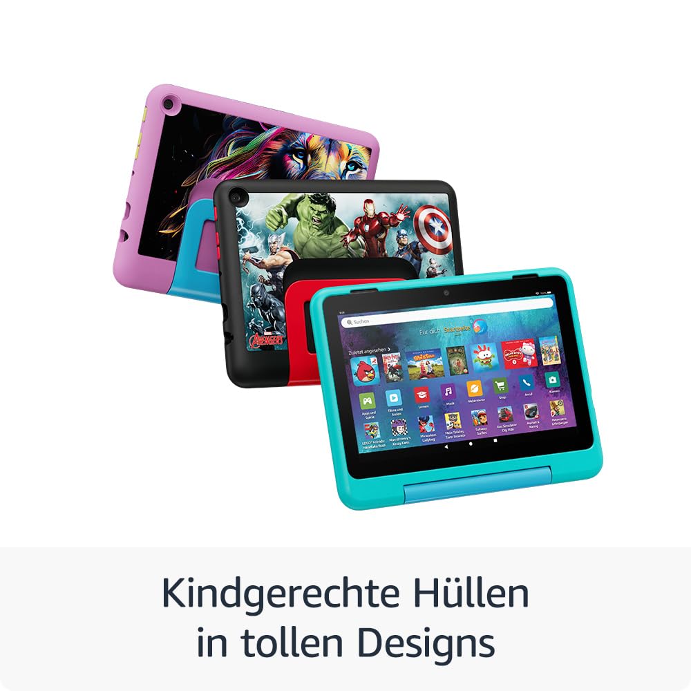 Amazon Fire HD 8 Kids Pro Tablet (Latest Generation), for kids ages 6-12. 3 GB RAM, 8-inch HD screen, ad-free content, parental controls, 13-hour battery life, 32 GB, aquamarine (2024)