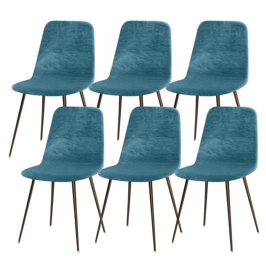 Lydevo chair covers 6-pack dining room Stretch chair covers for dining chairs Universal Washable Cover Chair Covers Scandinavian Chair Cover for Kitchen Chairs Hotel Banquet, Velvet #Peacock Blue