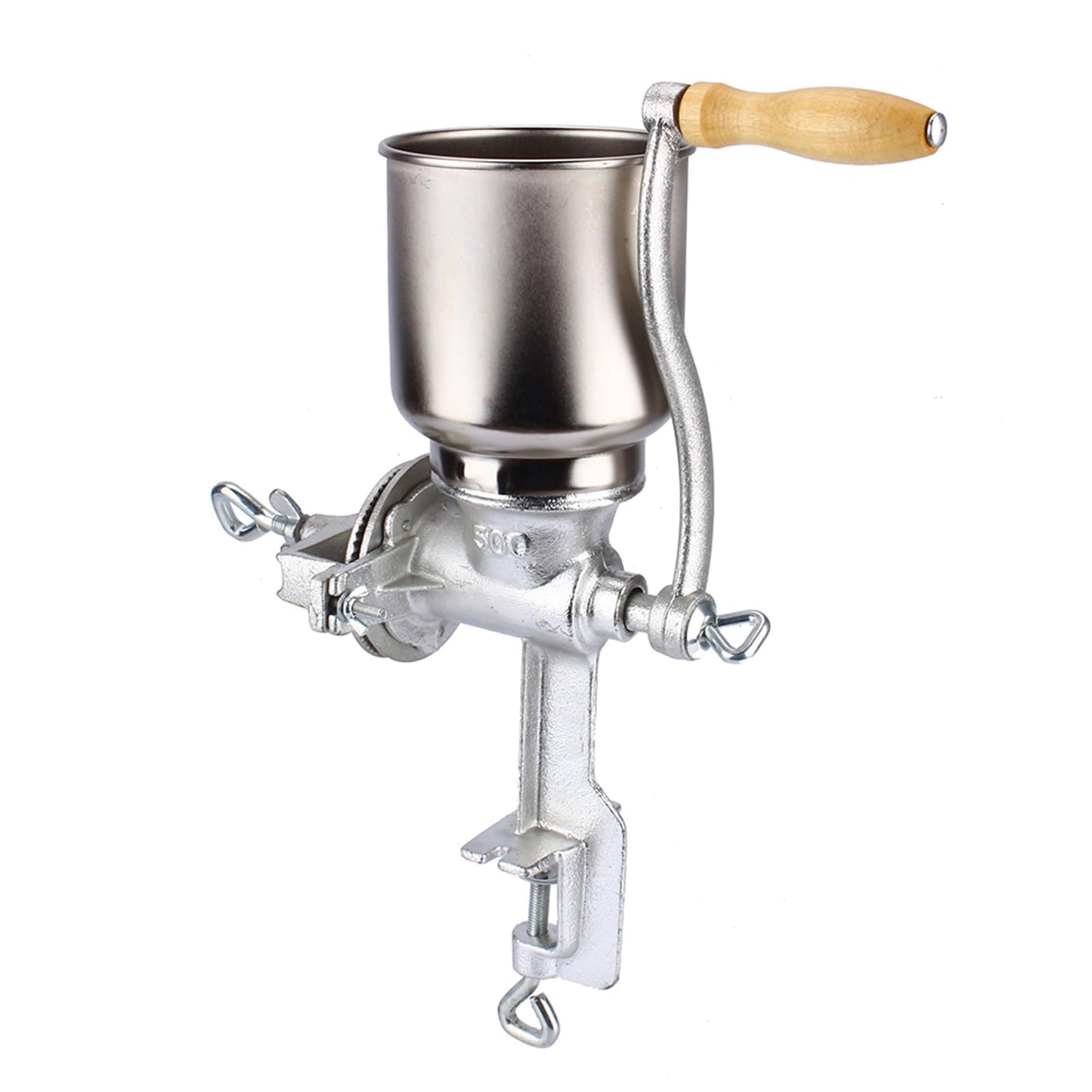 Ejoyous manual grain mill, manual coffee grinder corn mill, adjustable grain mill machine with large hopper for wheat beans rice coconut peppercorns nuts grain mill