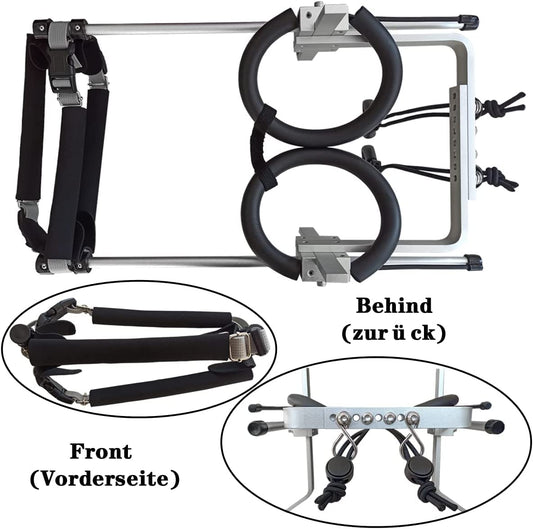 KAJILE Adjustable 2-Wheel Dog Wheelchair, XXS-1 size for rehabilitation of disabled dogs' hind legs, Suitable height 18-22 cm, Width 10-14 cm, Length 12-17 cm.