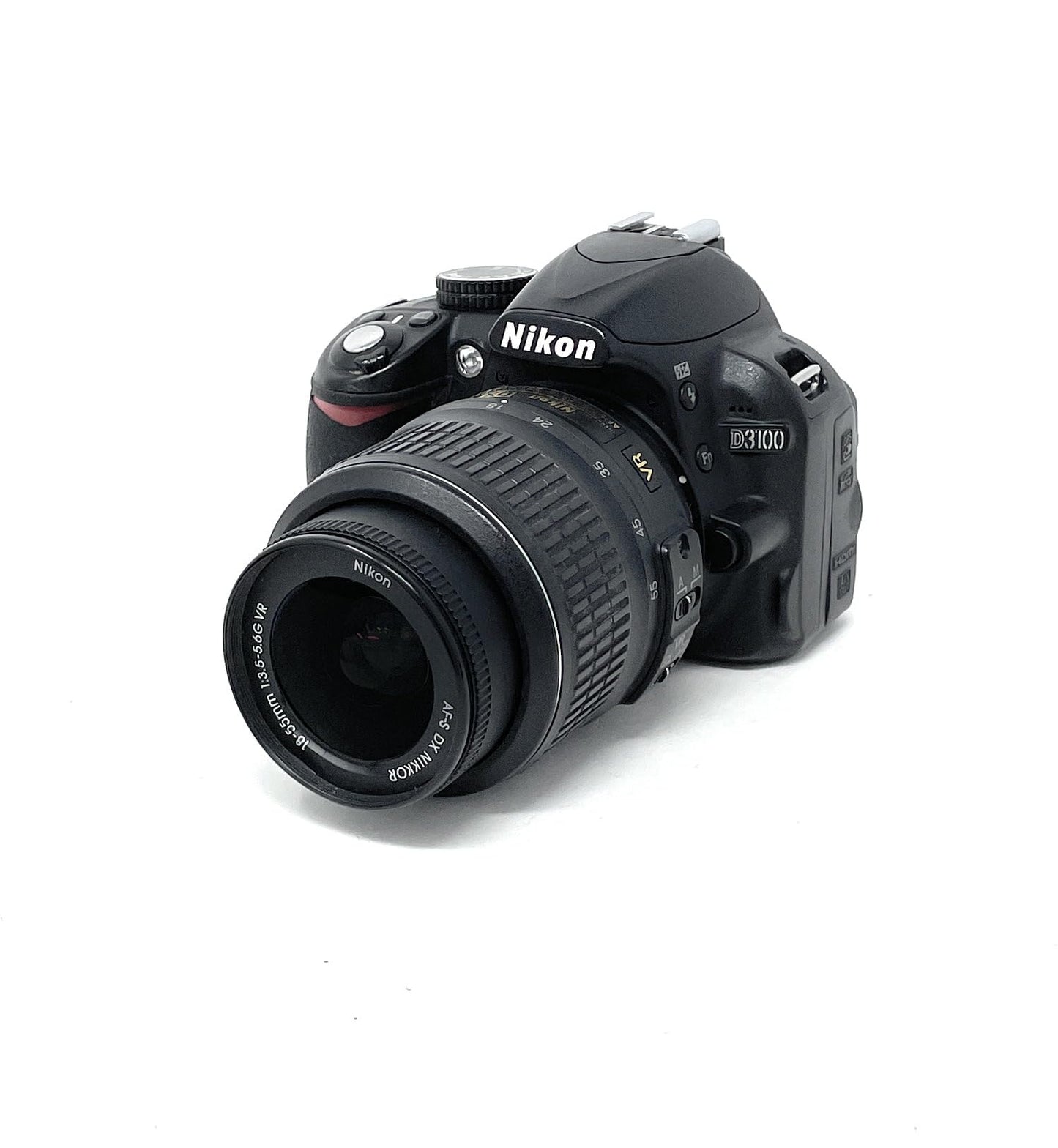 Nikon D3100 SLR digital camera (14 megapixels, Live View, Full HD video function) kit including AF-S DX 18-55 VR lens black.