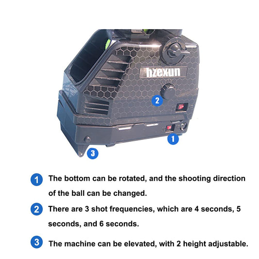 hzexun Tennis Ball Machine Tennis Ball Throwing Machine Lightweight Tennis Toss Machine Plug/Batteries 30 Balls with Oscillation for Adults Kids