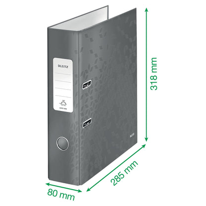 Leitz Quality Folder 180°, 5.8 cm spine width, laminated greyboard, Blue, WOW Series, design may vary, 10054036.