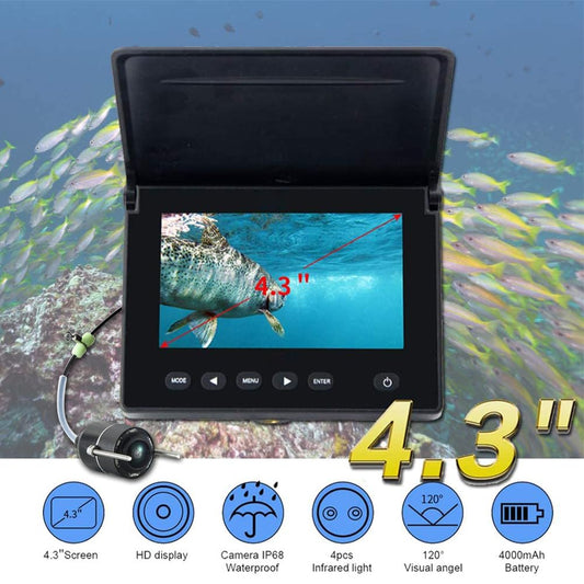 LUCKY DVR underwater fishing camera underwater fish finder infrared LED portable fishing video camera LCD monitor kayak boat sea fishing.