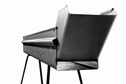 Fabermec Barbecue Skewer Grill Charcoal Grill for Meat Skewers, Sausages, Skewers 110 cm made of iron, made in Italy.
