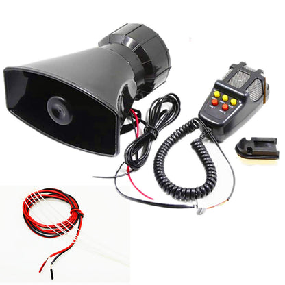 YIYIDA car horn with microphone PA speaker system electric horn emergency speaker car siren sound speaker vehicle horn loud suitable for any 12V truck car boat etc.