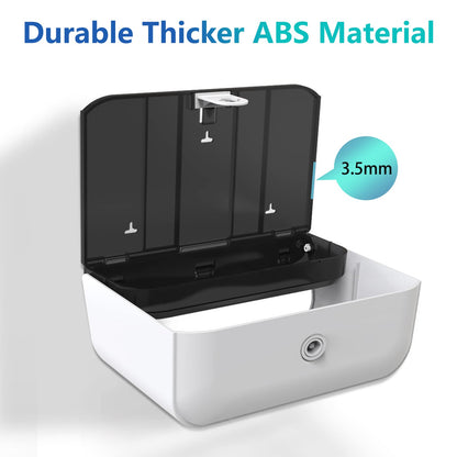 Modunful Paper Towel Dispenser Wall Mounted Paper Towel Holder without drilling for wall mounting, towel dispenser for Z/V-folded M-folded paper towels Paper towel holder for bathroom White