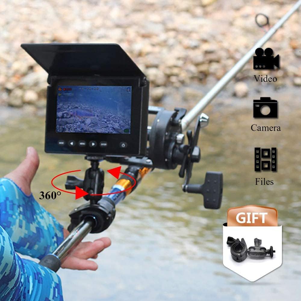 LUCKY DVR underwater fishing camera underwater fish finder infrared LED portable fishing video camera LCD monitor kayak boat sea fishing.