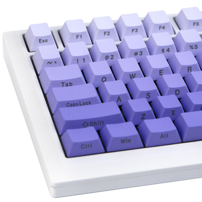 JOLINTAL 124 Key Keycap Set Gradient Purple made of PBT material in Cherry profile with dye-sublimation. Compatible with Cherry MX switches and mechanical gaming keyboards.