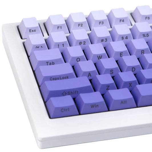JOLINTAL 124 Key Keycap Set Gradient Purple made of PBT material in Cherry profile with dye-sublimation. Compatible with Cherry MX switches and mechanical gaming keyboards.