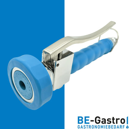 BE-GASTRO® Professional Gastro Hand Shower (Blue) including locking clip | 1/2" standard connection | Stainless steel replacement spray head for dishwashing spray/Gastro spray