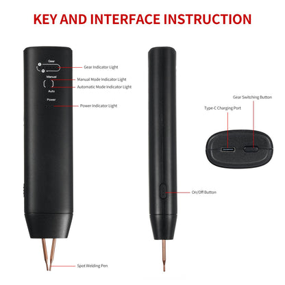Shkalacar spot welder, portable battery spot welder with automatic and manual modes, 11 adjustable levels, mini spot welder for welding batteries.